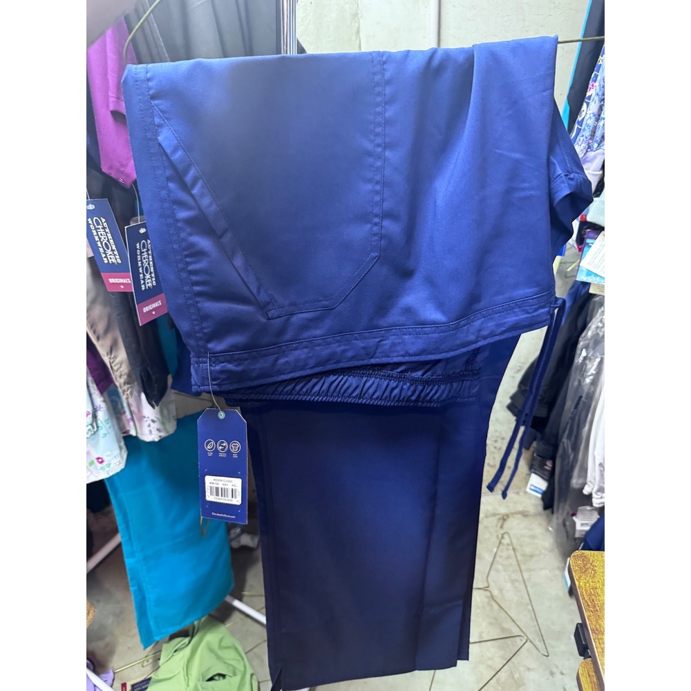 Cherokee Workwear Revolution Scrub Pants Navy Blue WW120 Modern Classic 4XL NEW